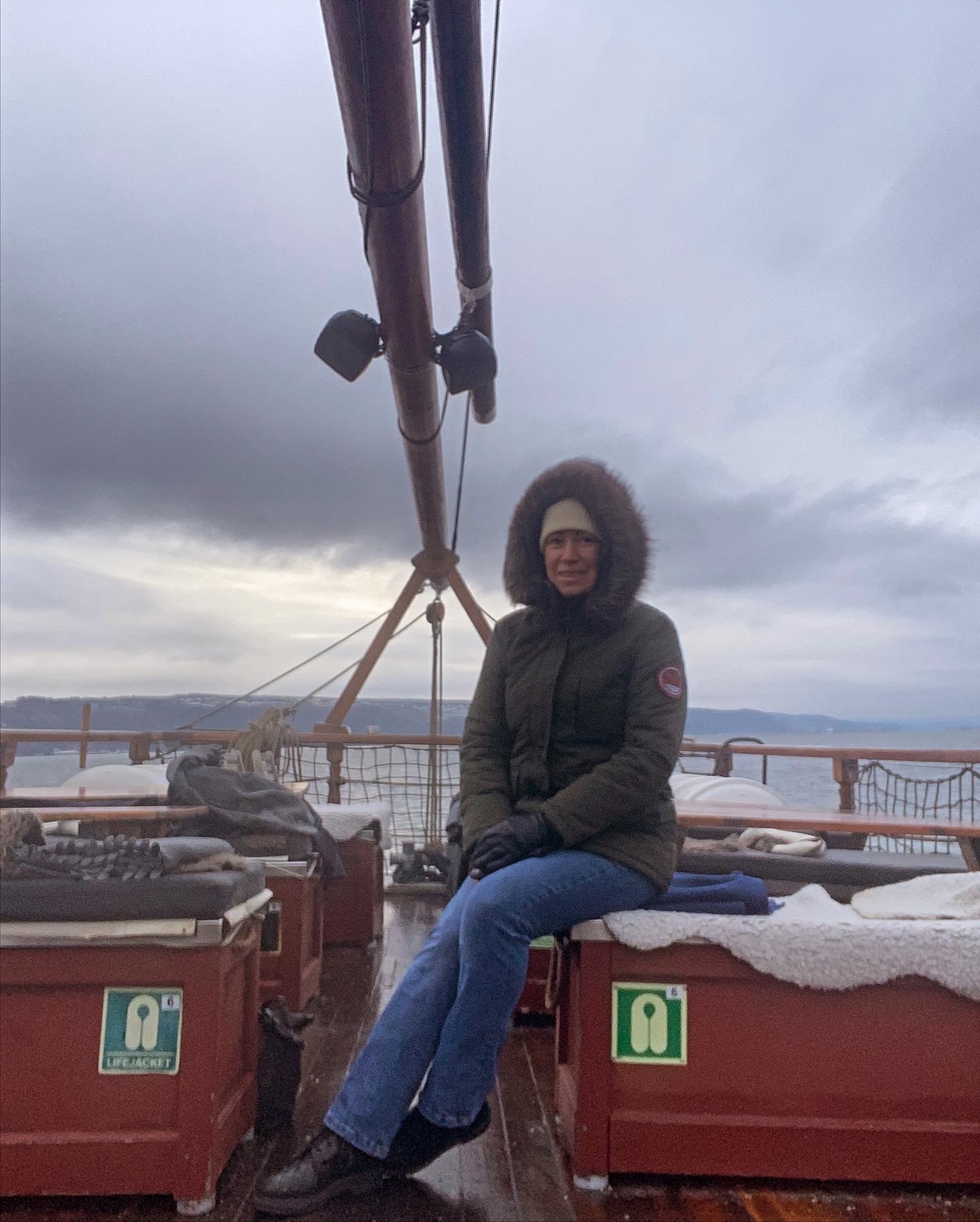 Larissa Turkina on a boat