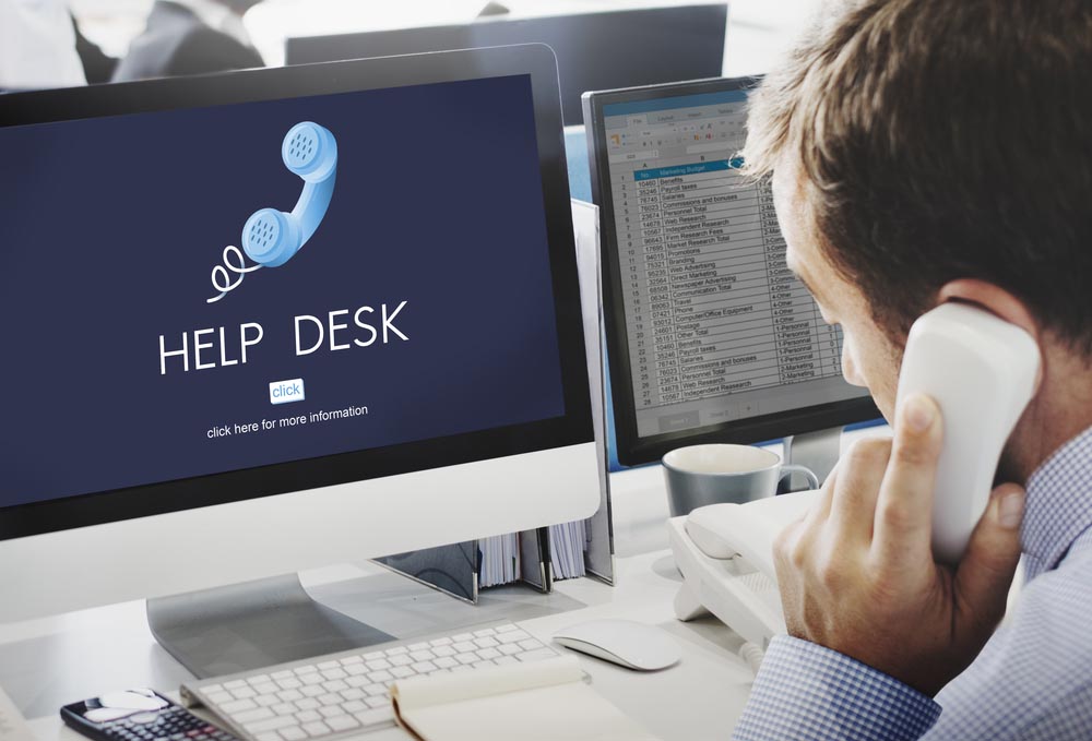 Support Service Information Help Desk Concept